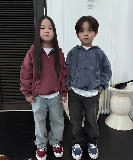 【OUR】【予約商品】chemical wash hoodie【90-160cm】