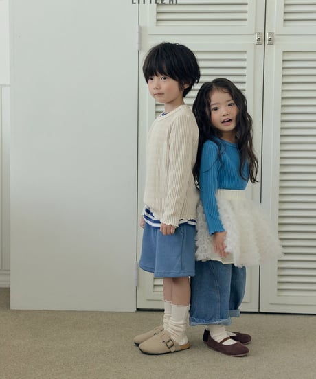 【LITTLE HI】【予約商品】color rib long tee【80-120cm】