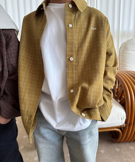 【OUR】【予約商品】maple check shirt【90-160cm】