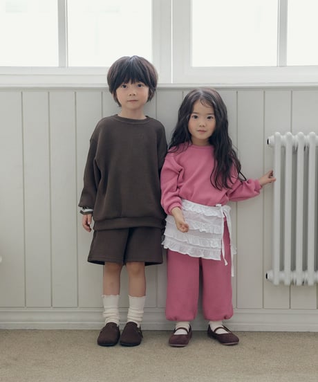 【LITTLE HI】【予約商品】rib knit setup-pants-【80-120cm】