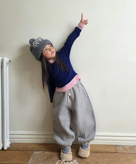 【Ellymolly】【予約商品】layered highneck tops【70-130cm】