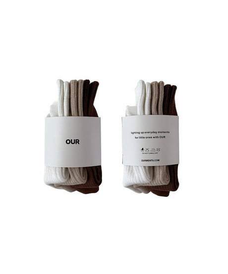 【OUR】【予約商品】socks 3solor set【15-23cm】