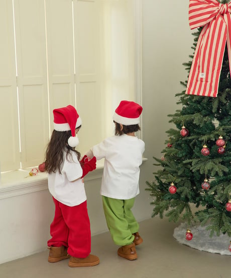 【LITTLE HI】【予約商品】Santa cat tee【80-120cm】【MOM】