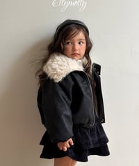 【Ellymolly】【予約商品】leather boa blouson【80-150cm】