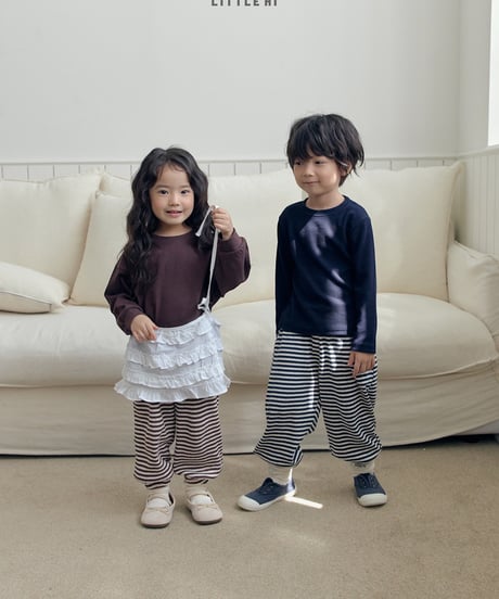 【little hi】【予約商品】border pants【80-120cm】
