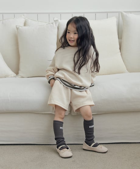 【LITTLE HI】【予約商品】rib knit setup-pants-【80-120cm】