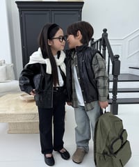 【OUR】【予約商品】leather jacket【90-160cm】