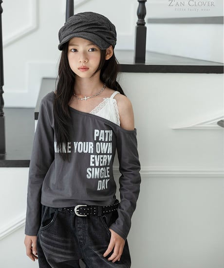 【ZANCLOVER】【予約商品】lace layered tee【70-150cm】
