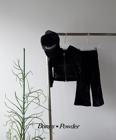 【BUNNY POWDER】【予約商品】velours setup -pants-【90-150cm】