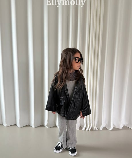 【ELLYMOLLY】【予約商品】rib simple one-piece【80-130cm】