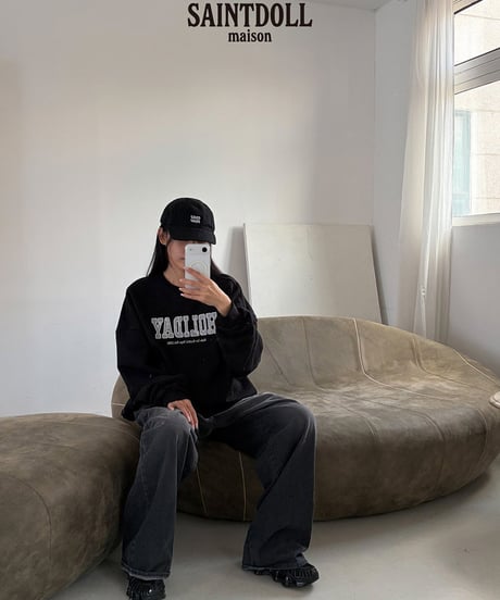 【saont doll】【予約商品】Simple wide straight denim pants【90-MOM】