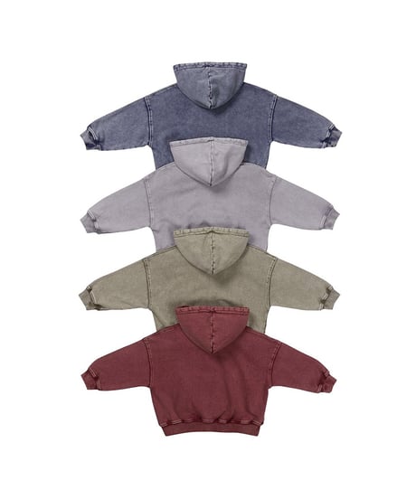 【OUR】【予約商品】chemical wash hoodie【90-160cm】