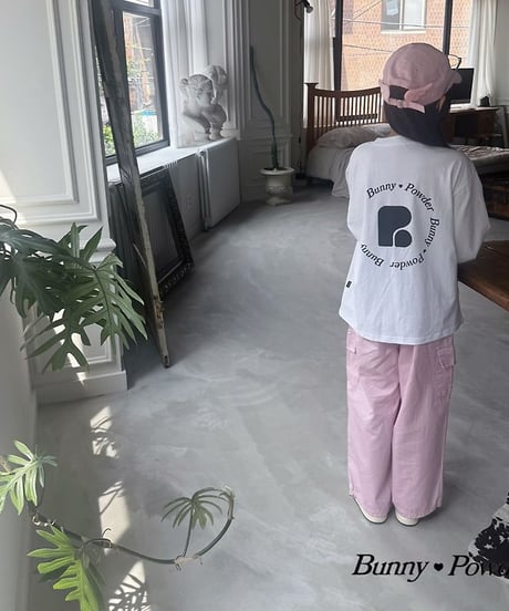 【BUNNY POWDER】【予約商品】bunny logo big long tee【90-150cm】【MOM】