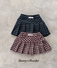 【BUNNY POWDER】【予約商品】check pleats skirt【90-150cm】