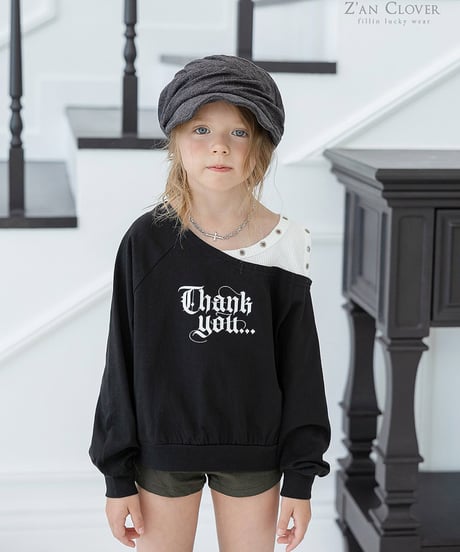 【ZANCLOVER】【予約商品】offshoulder layered pullover 【70-150cm】