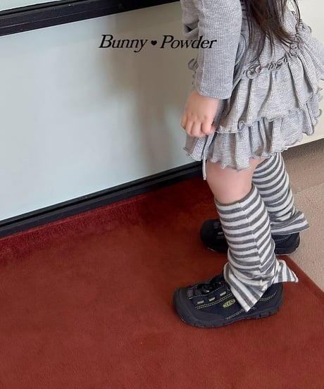【BUNNY POWDER】【予約商品】waffle volume frill short pants【90-150cm】