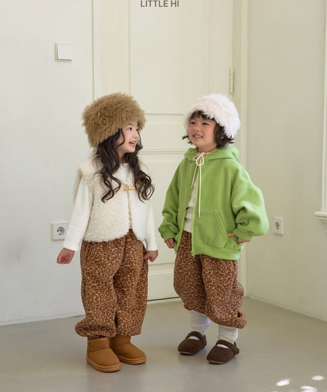【LITTLE HI】【予約商品】leopard sweat pants【80-120cm】