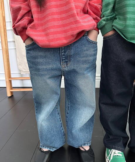 【OUR】【予約商品】straight denim pants【90-160cm】
