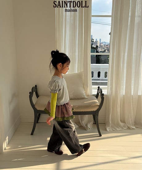 【saont doll】【予約商品】check apron skirt【S.M.L】