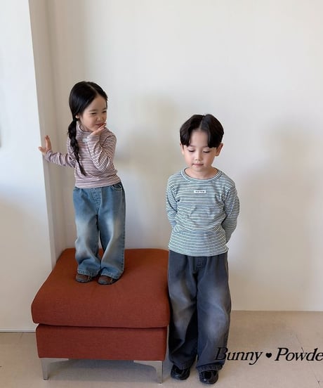 【BUNNY POWDER】【予約商品】basic denim pants【90-150cm】