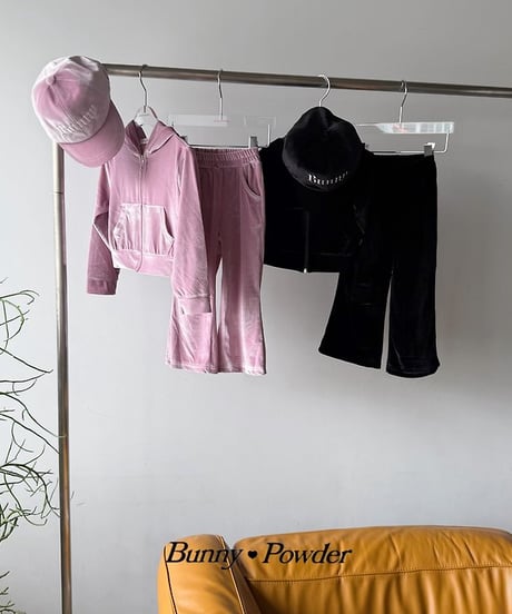 【BUNNY POWDER】【予約商品】velours setup -pants-【90-150cm】