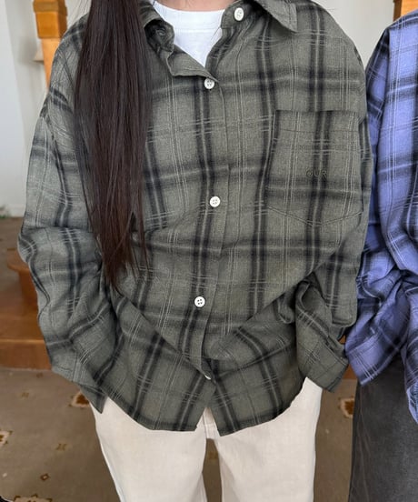 【OUR】【予約商品】gingham check shirt【90-160cm】
