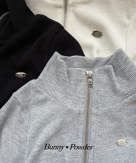 【BUNNY POWDER】【予約商品】half zip tight tops【90-150cm】