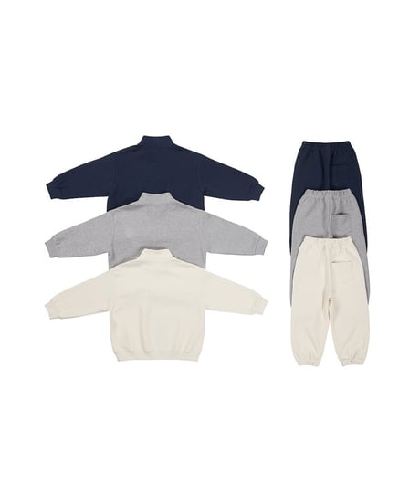 【OUR】【予約商品】half zip set up【90cm-160cm】