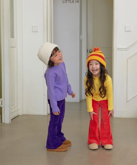 【LITTLE HI】【予約商品】color flare pants【80-120cm】