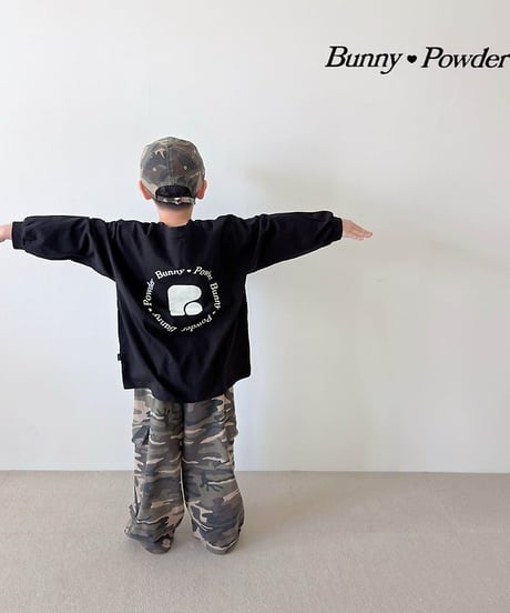 【BUNNY POWDER】【予約商品】bunny logo big long tee【90-150cm】【MOM】