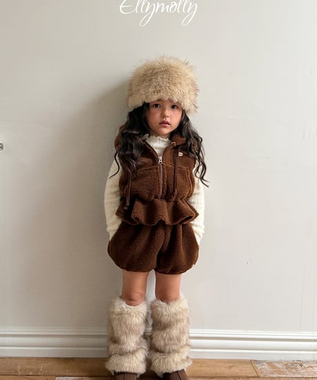 【Ellymolly】【予約商品】fur leg warmer