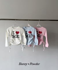 【BUNNY POWDER】【予約商品】I♡ME short long tee【90-150cm】