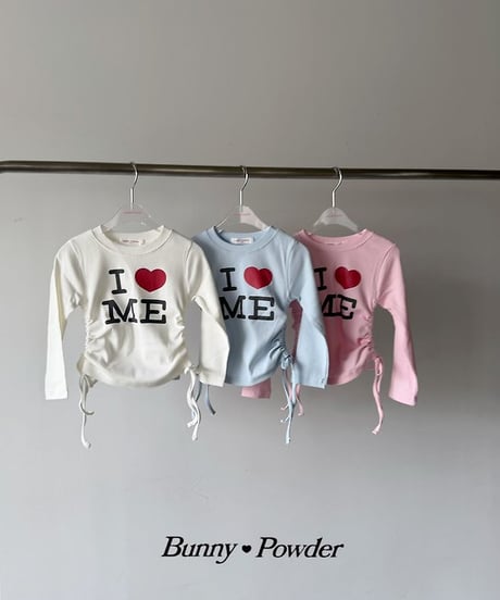 【BUNNY POWDER】【予約商品】I♡ME short long tee【90-150cm】