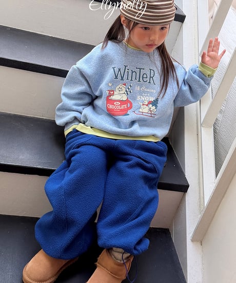 【Ellymolly】【予約商品】fleece jogger pants【70-150cm】