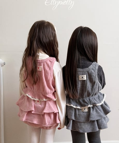 【Ellymolly】【予約商品】frill miniskirt【70-130cm】