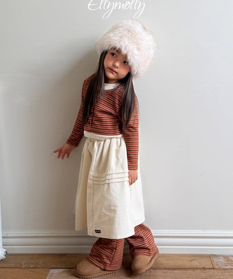 【Ellymolly】【予約商品】multi border tops【70-130cm】