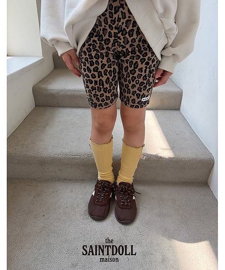 【saont doll】【予約商品】leopard biker pants【90-150cm】