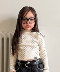 【ELYMOLLY】【予約商品】dot highneck tops【70-130cm】