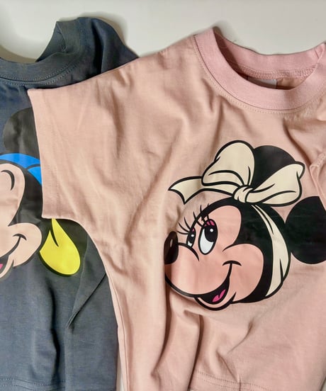 【数量限定価格】Mickey＆Minnie face tee setup【90-120cm】