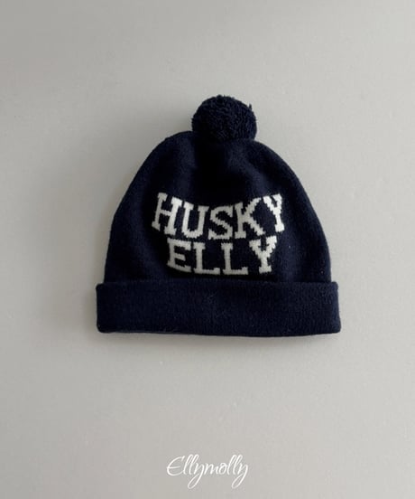 【Ellymolly】【予約商品】Husky Elly ponponknit cap