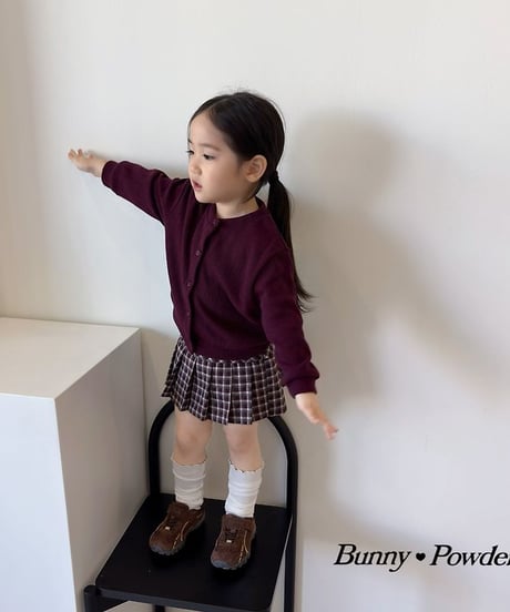 【BUNNY POWDER】【予約商品】check pleats skirt【90-150cm】