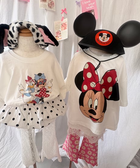 Minnie×daisy tee【90-130cm】【MOM】