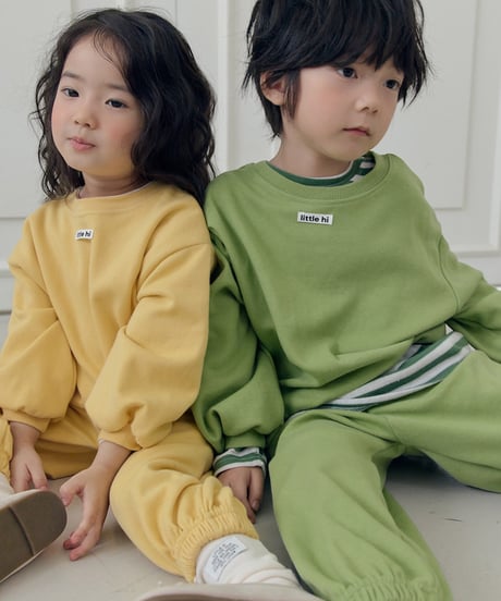 【LITTLE HI】【予約商品】color sweat setup -TOPS-【80-120cm】
