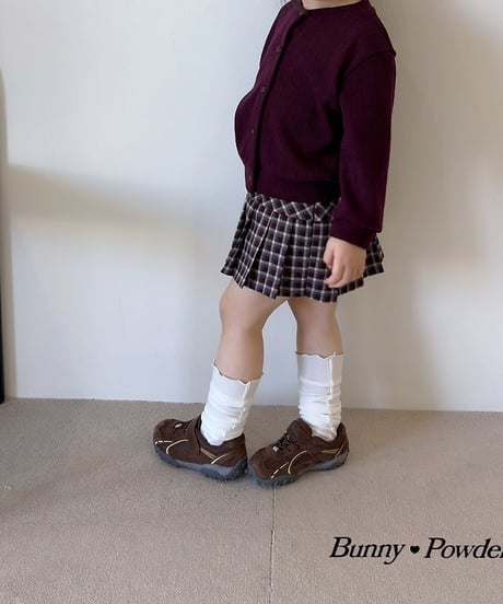 【BUNNY POWDER】【予約商品】check pleats skirt【90-150cm】