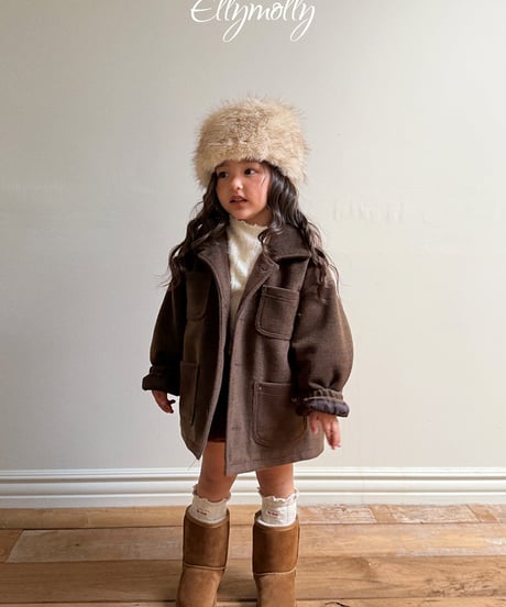 【Ellymolly】【予約商品】boa single coat【80-150cm】