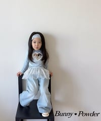 【BUNNY POWDER】【予約商品】frill heart cat long tee【90-150cm】