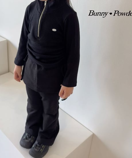 【BUNNY POWDER】【予約商品】half zip tight tops【90-150cm】