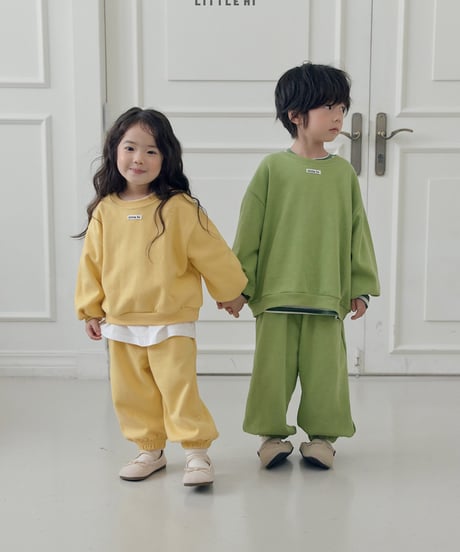【LITTLE HI】【予約商品】color sweat setup -TOPS-【80-120cm】