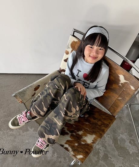 【BUNNY POWDER】【予約商品】I♡ME short long tee【90-150cm】