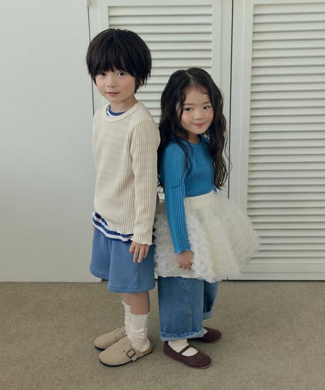 【LITTLE HI】【予約商品】color rib long tee【80-120cm】